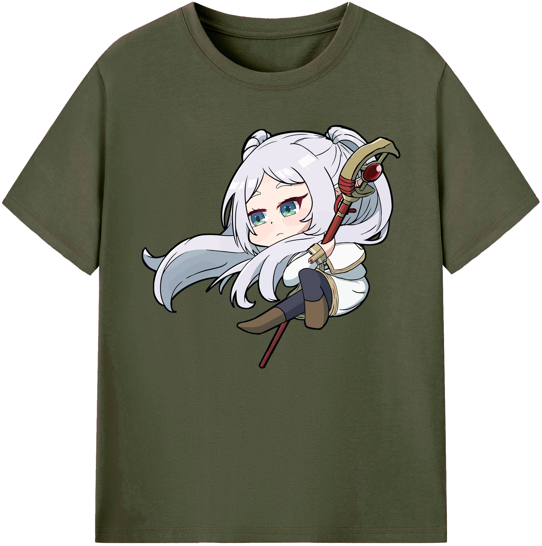 （画像用） 葬送のフリーレン Frieren 綿100％ メンズ半袖Tシャツ｜肌触りやわらか＆通気性
